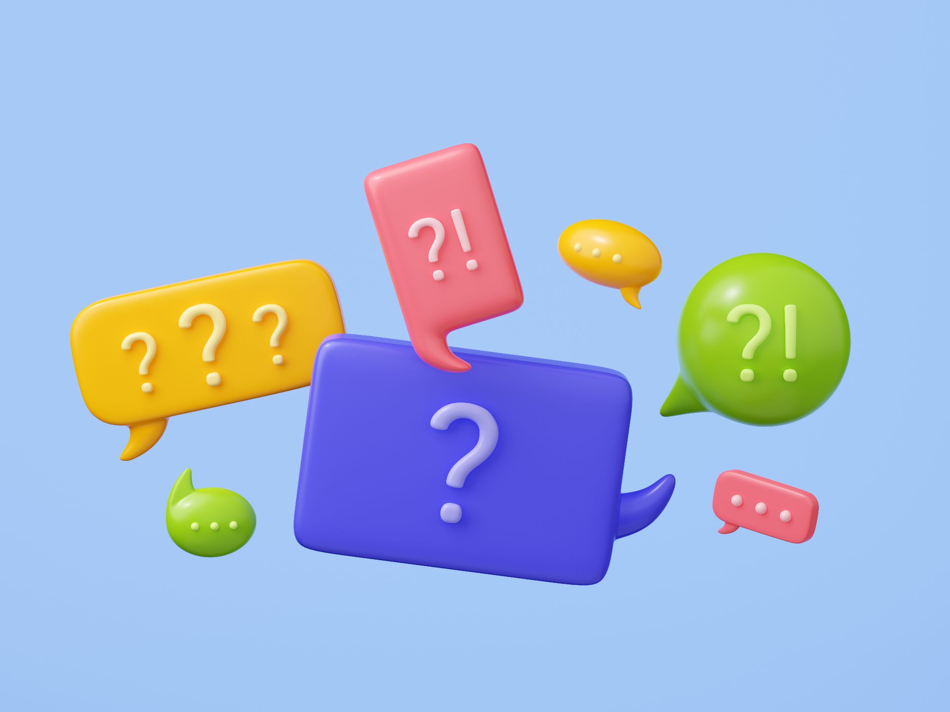 3d-speech-bubbles-with-question-marks